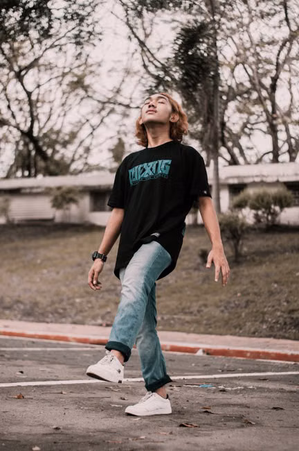Camiseta Oversized Preta Estampada